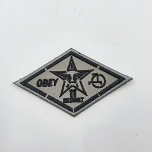 OBEY Shepard Fairey Andre The Giant Iron On Patch Vintage 1990's Skateboarding